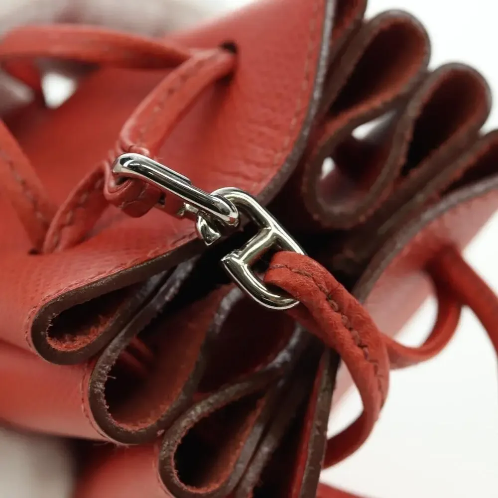 Hermes Leather Vespa Pouch Red